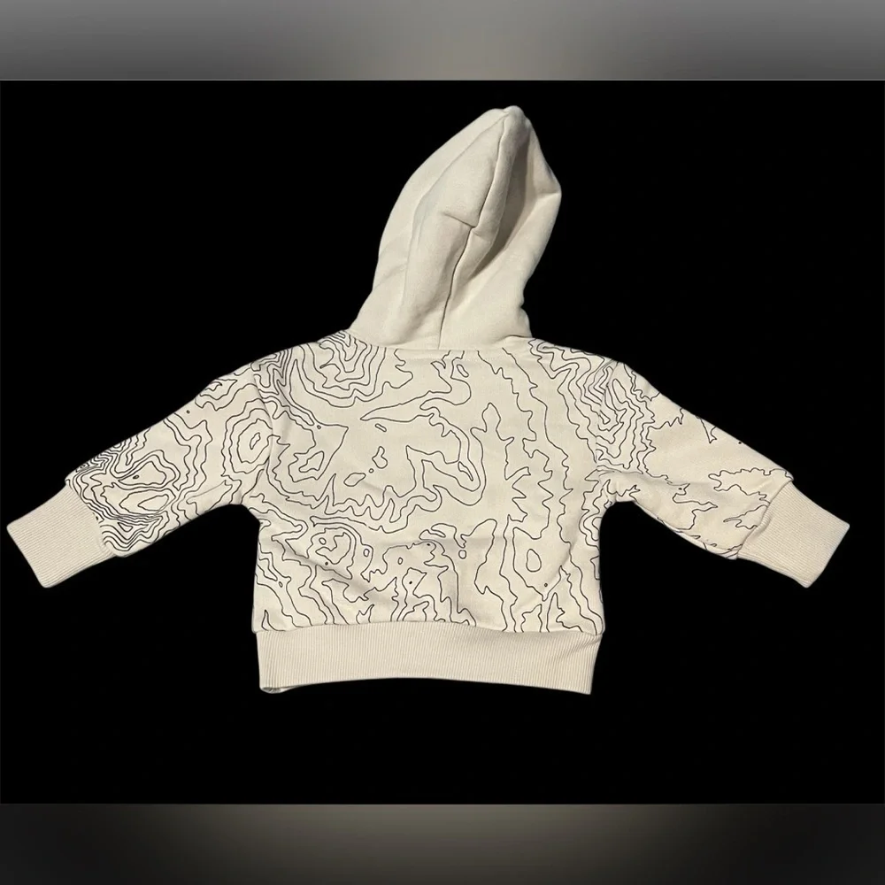 Little Bipsy NWT Size 0-3 months  Kids Cream Patterned Hoodie